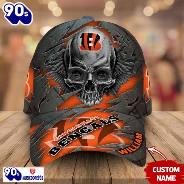 Cincinnati Bengals-Personalized NFL Skull Cap V2