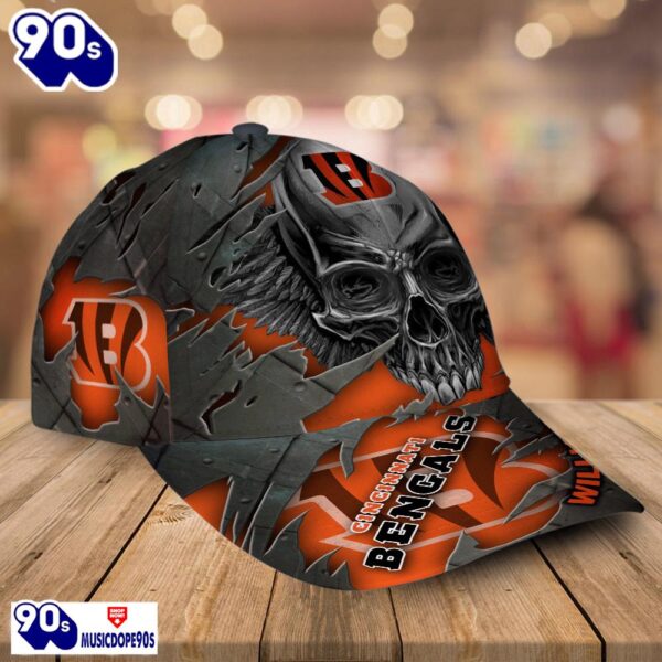 Cincinnati Bengals-Personalized NFL Skull Cap V2