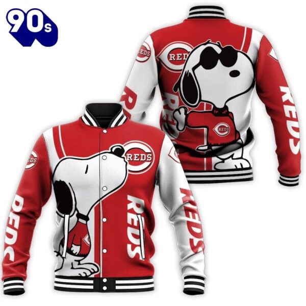 Cincinnati Reds Snoopy Lover 3D Printed Baseball Jacket For Men Women