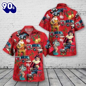 City of New Smyrna Beach Fire Department Christmas Hawaiian Shirt