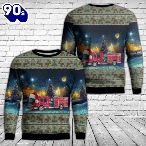 Clarksville, Tennessee, Montgomery County Fire & Rescue Christmas Aop Ugly Sweater