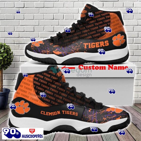 Clemson Tigers Air Jordan 11 Shoes Custom Name Shoes