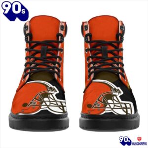 Cleveland Browns All Season Boots Casual Shoes Vegan Leather Custom Boot Shoes