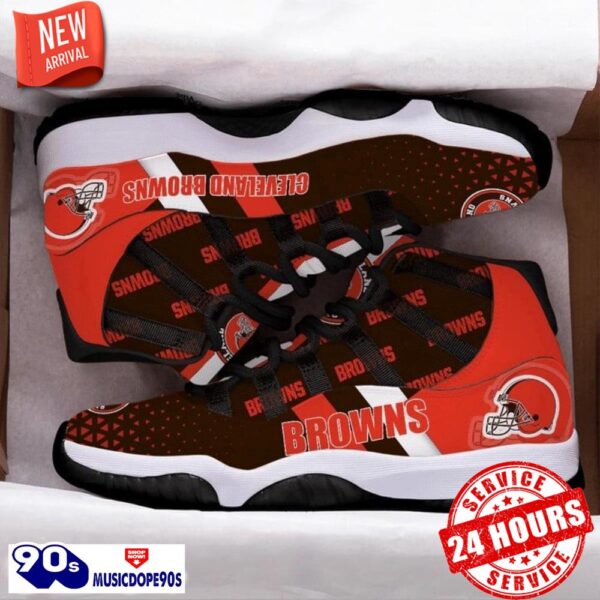 Cleveland Browns Football Team Air Jordan 11 Best Sneakers For Men Women Fans