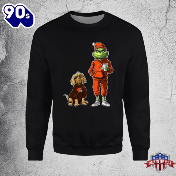 Cleveland Browns Grinch Christmas Football Sweatshirt