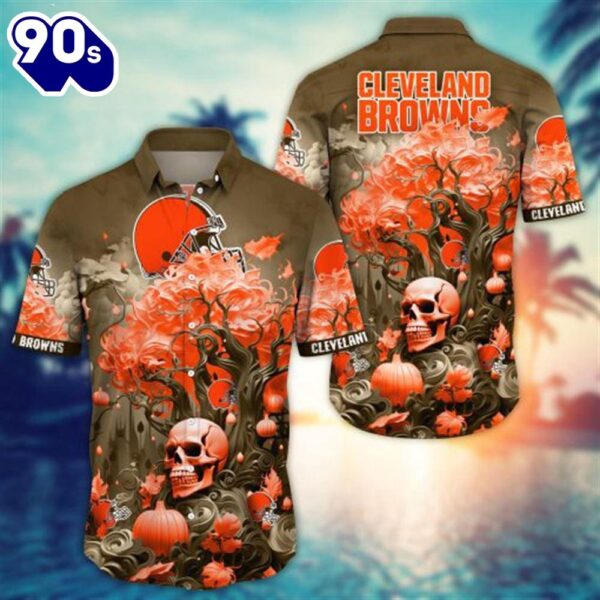 Cleveland Browns Halloween Skull Pumpkin – NFL Hawaiian Shirt