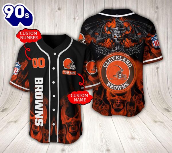 Cleveland Browns NFL Baseball Jersey Custom Name And Number