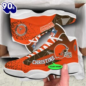 Cleveland Browns NFL Personalized Jordan 13 Shoes