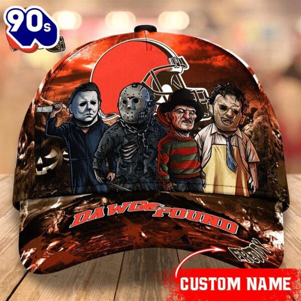 Cleveland Browns  NFL Personalized Trending Cap Mixed Horror Movie Characters