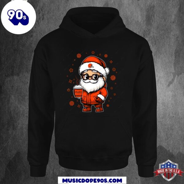 Cleveland Browns Santa Christmas Football Hoodie