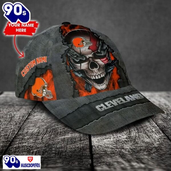 Cleveland Browns-Personalized NFL Skull Cap V3