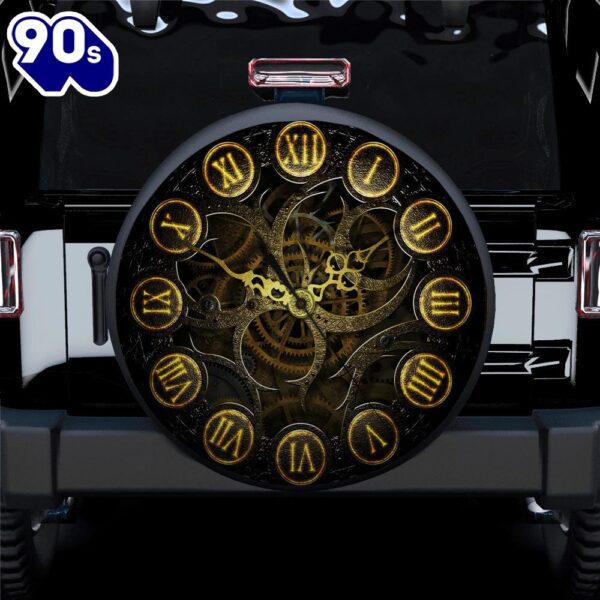 Hippie Tire Covers Clock Hidden Gear Car Spare Tire Covers Gift For Campers