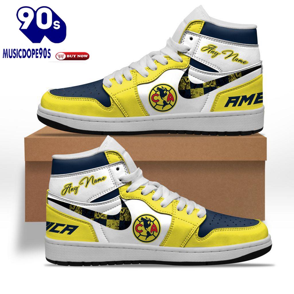 Club America Nike Logo Design Air Jordan 1 High Top Club America Nike Logo Design Air Jordan 1 High Top