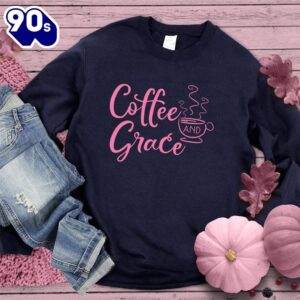 Coffee And Grace Sweatshirt Pink…