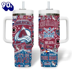 Colorado Avalanche NHL Custom Stanley Quencher 40oz Stainless Steel Tumbler  – NHL Tumbler 40oz