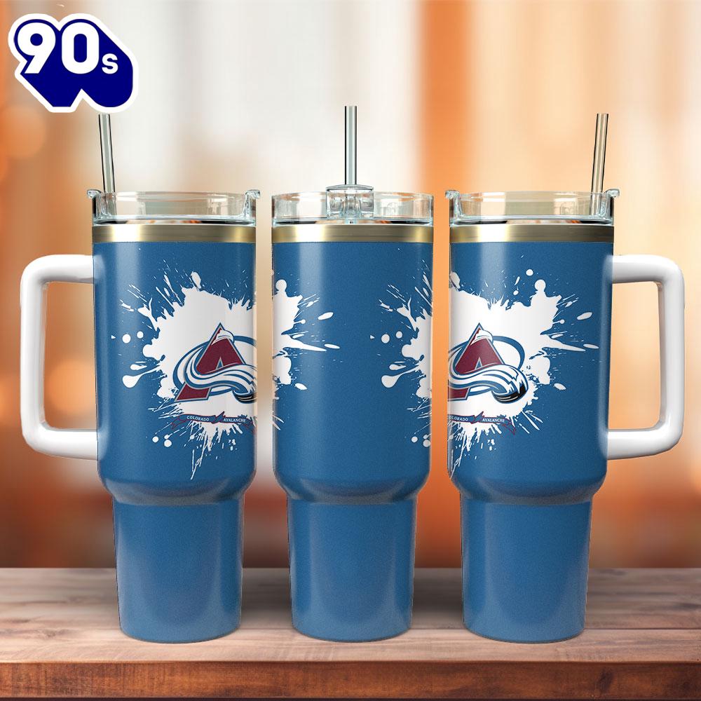 Colorado Avalanche NHL Custom Stanley Quencher 40oz Stainless Steel Tumbler With Handle - NHL Tumbler 40oz Colorado Avalanche NHL Custom Stanley Quencher 40oz Stainless Steel Tumbler With Handle - NHL Tumbler 40oz