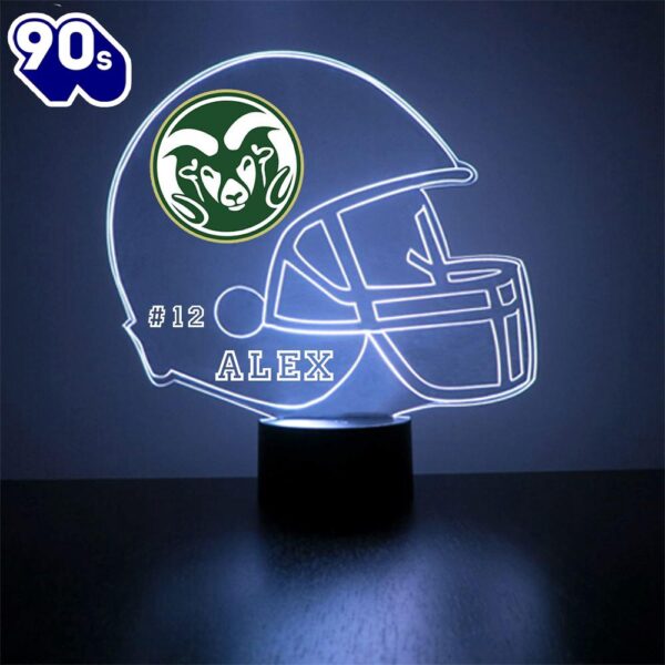 Colorado State Rams Football Helmet Led Sports Fan Lamp Custom Light Gift Christmas