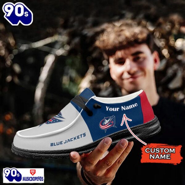 Columbus Blue Jackets NHL Hey Dude Shoes Custom Name Perfect Gift