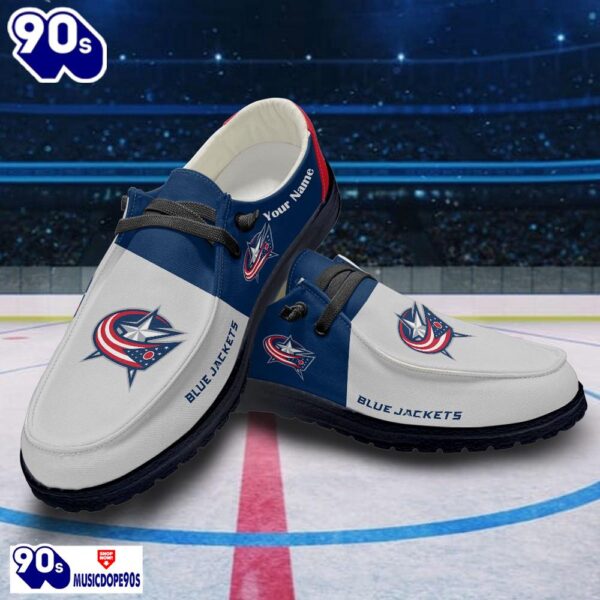 Columbus Blue Jackets NHL Hey Dude Shoes Custom Name Perfect Gift