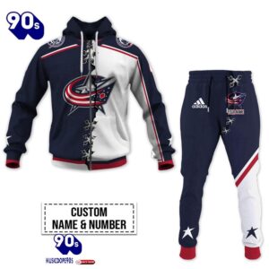 Columbus Blue Jackets Personalized NHL Mix Jersey Hoodie Set