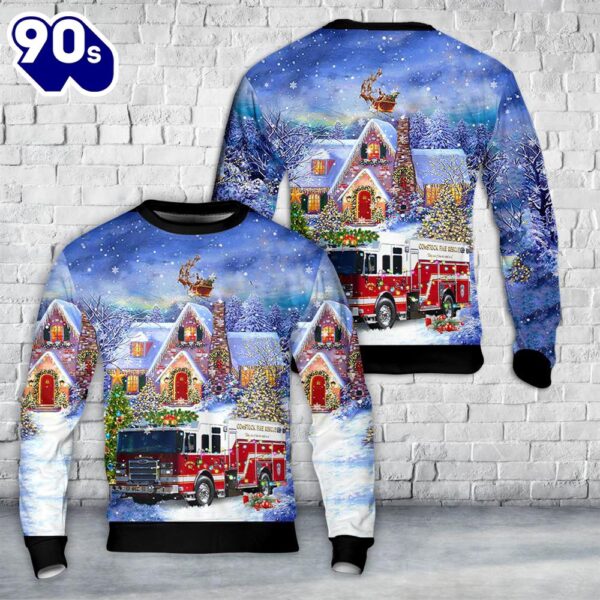 Comstock Fire & Rescue, Kalamazoo, Michigan Christmas Sweater