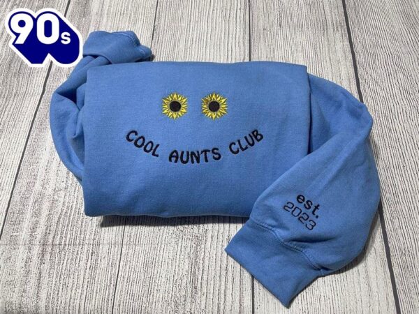 Cool Aunt Club Embroidered Sweatshirt Gift Christmas