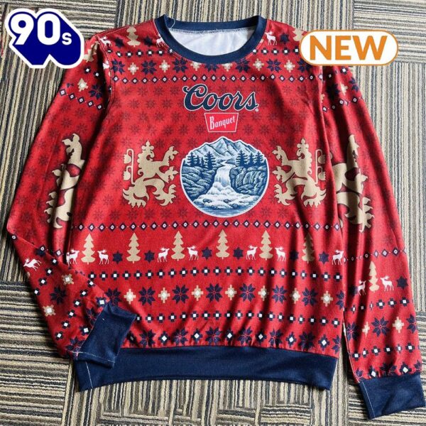 Coors Banquet Reindeer Xmas Ugly Christmas Sweater