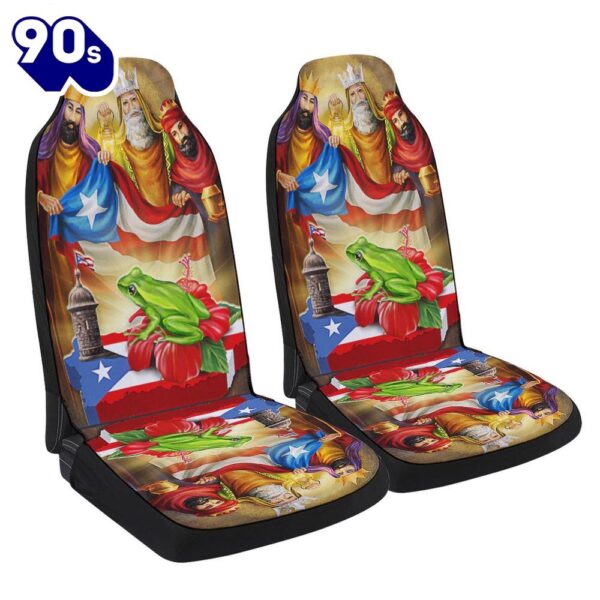 Coqui Frog Three Kings Christmas Puerto Rico Seat Cover Cars Gift Xmas