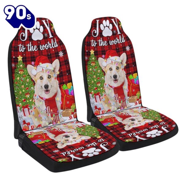 Corgi Christmas Dog Joy To The World Seat Cover Cars  Gift For Christmas