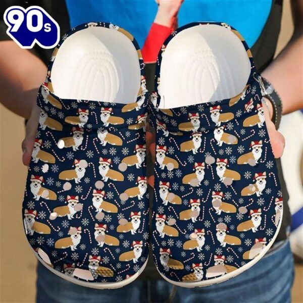 Corgi Dog Christmas Pattern Clog Shoes For Men Women