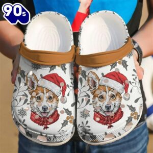 Corgi Xmas Christmas Pattern Clog…