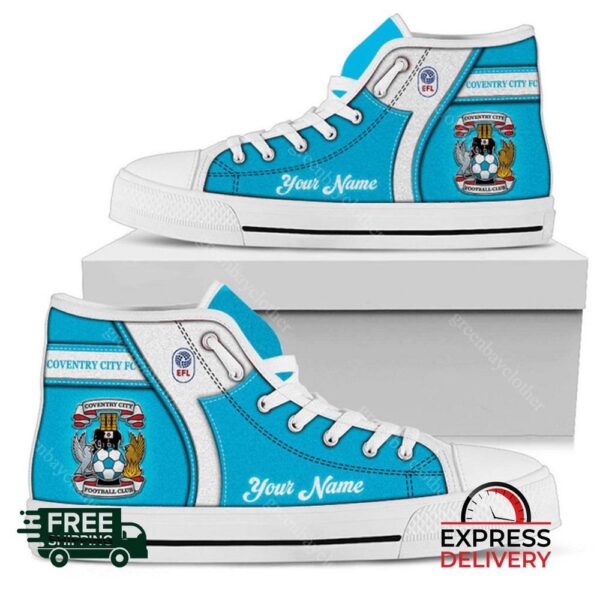 Coventry City Personalzied High Top Canvas Shoes