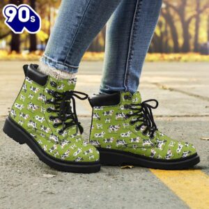 Cow Leather Boots Animal Custom Shoes Funny For Cow Lover