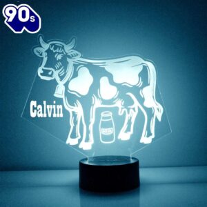 Cow Night Light Personalized Free…