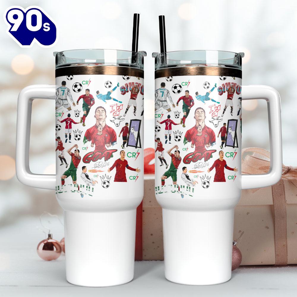 Cristiano Ronaldo CR7 Custom Stanley Quencher 40oz Stainless Steel Tumbler For Fans Cristiano Ronaldo CR7 Custom Stanley Quencher 40oz Stainless Steel Tumbler For Fans