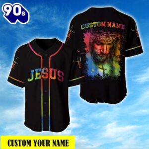 Cross, God Baseball Jersey –…