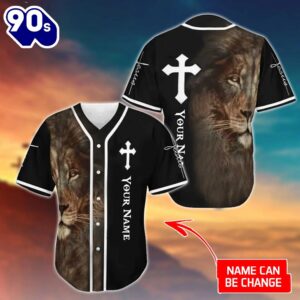 Cross, Lion Baseball Jersey –…