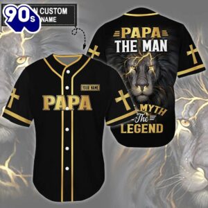 Cross, Lion Baseball Jersey –…