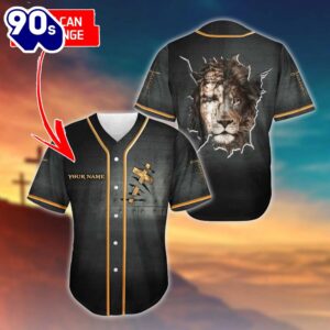 Cross, Lion Baseball Jersey –…