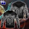 Cross Skull Tattoo God 3D Hoodie