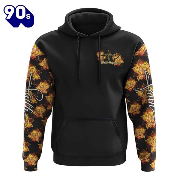 Cross Wings Rose 3D Hoodie