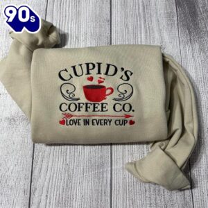 Cupid Coffee Co Embroidered Sweatshirt…