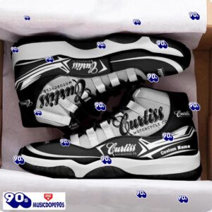 Curtiss Motorcycle Co Custom Name Air Jordan 11 Sneakers Vintage Shoes