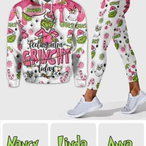 Custom Any Name Feeling Extra Grinch Today - Personalized Stole Christmas Hoodie and Leggings