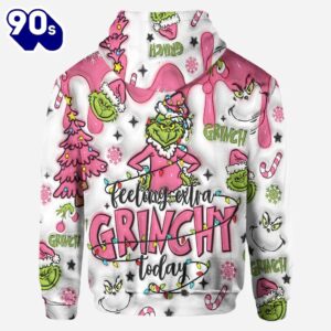 Custom Any Name Feeling Extra Grinch Today - Personalized Stole Christmas Hoodie and Leggings