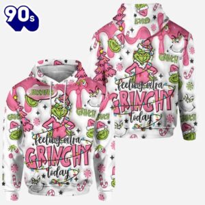 Custom Any Name Feeling Extra Grinch Today - Personalized Stole Christmas Hoodie and Leggings