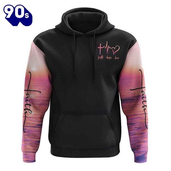 Custom Believer Sunset Beach 3D Hoodie