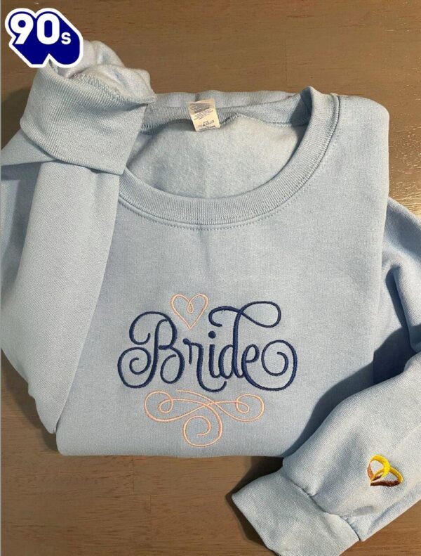 Custom Bride Embroidered Sweatshirt Gift Christmas