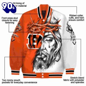 Custom Cincinnati Bengals Jesus Tears Orange White Jacket