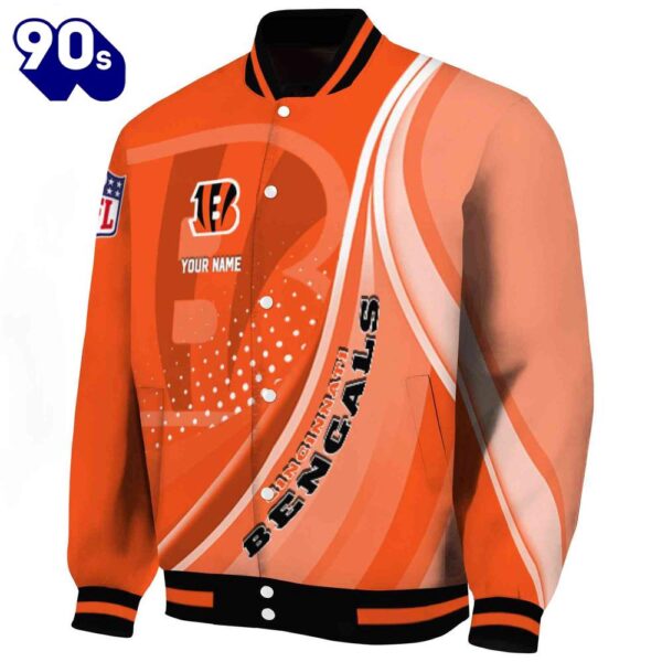 Custom Cincinnati Bengals Wave Patterns Orange Jacket